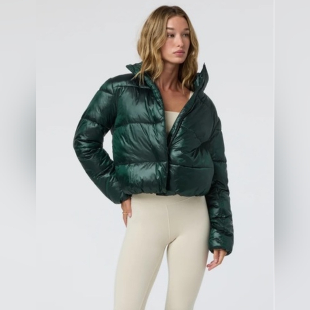 Vuori Hudson Insulated Shine Jacket In Aspen Green Size XS - Picture 12 of 14